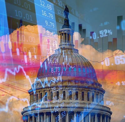 The Capitol amid financial markets