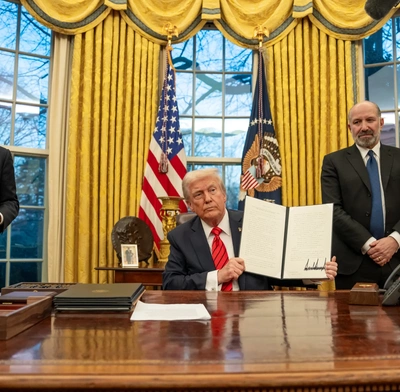 President Trump signing executive orders