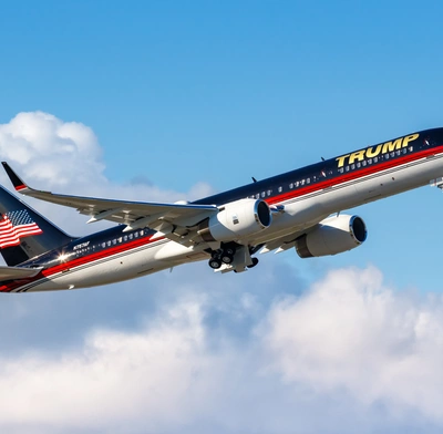 Trump plane soaring high