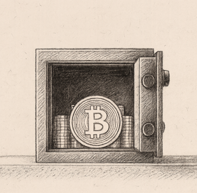 A vault with Bitcoin
