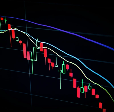 Asset declining according to candle chart