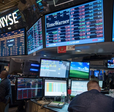 Stock exchange trading floor