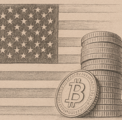 bitcoin US flag