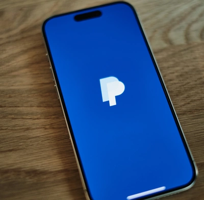 PayPal logo displayed on smartphone